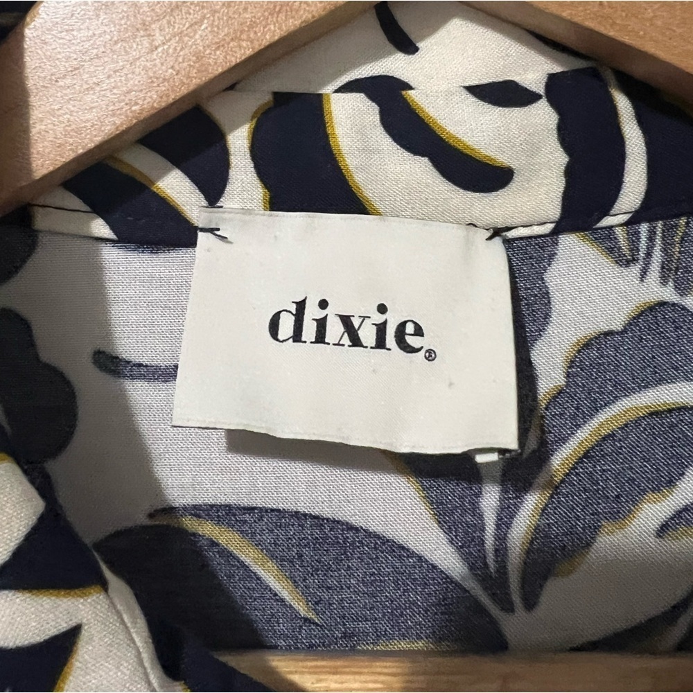 Dixie Shirt Dress Blue Paisley Size Small Women's Maxi Long Modest Button Front - Picture 6 of 8
